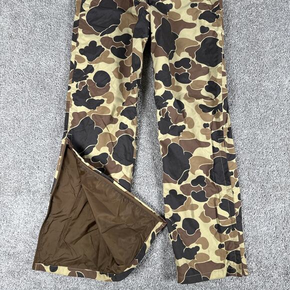 Vtg Columbia Pants Mens M Duck Frog Camouflage Zip Up Pull On Nylon Canvas - Picture 3 of 10